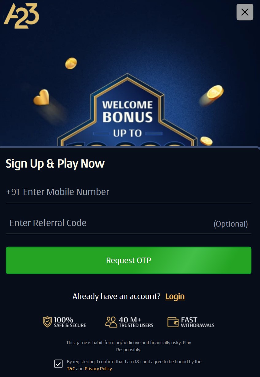 This image is app homepage image of best online betting app